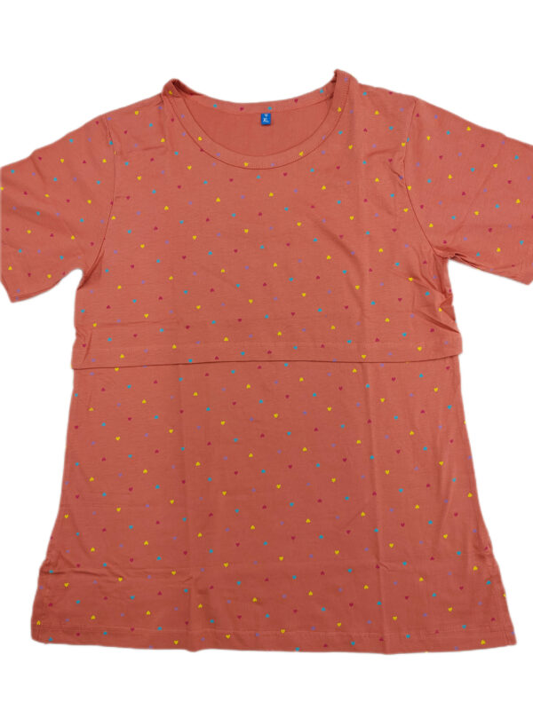 PEACH COLOUR HEART | FEEDING TEES