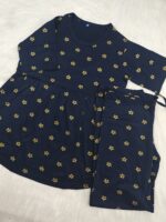 NAVY GLITTERY DAISY | PEPLUM