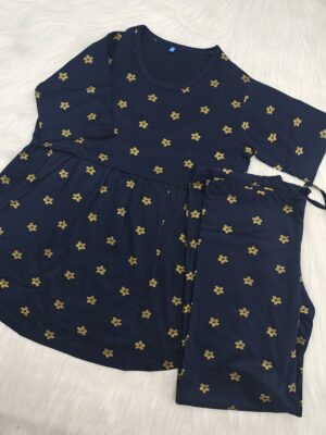 NAVY GLITTERY DAISY | PEPLUM