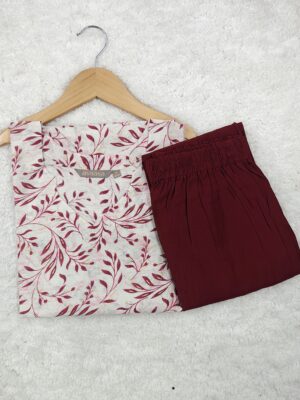 SOFT BRANCHES MAROON | 2PIECE SET