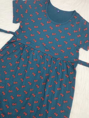 TEAL RED BOW | CASUAL