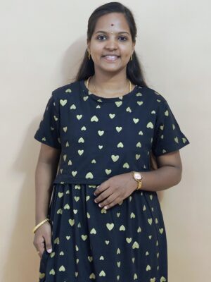 BLACK GLITTERY VALENTINE | NORMAL - 3XL